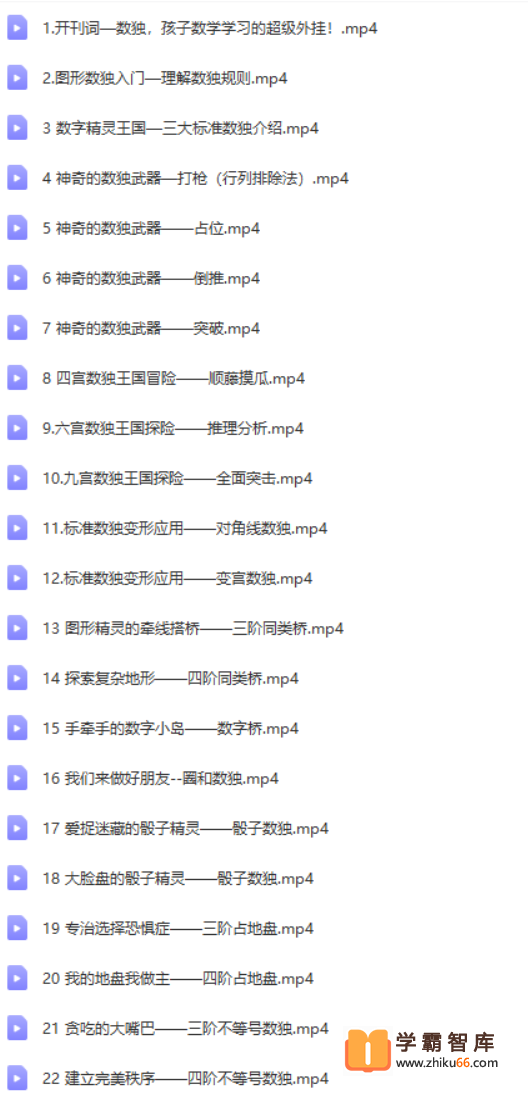 【常青藤爸爸】常爸越玩越聪明的儿童数独训练营【22节视频已完结】-数学启蒙-第1张