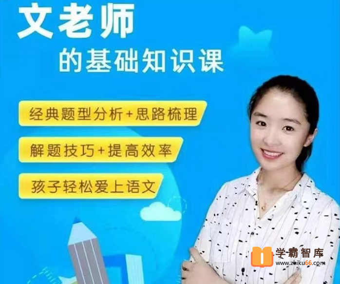 【抖音推荐】文老师的基础知识课程（60课时）