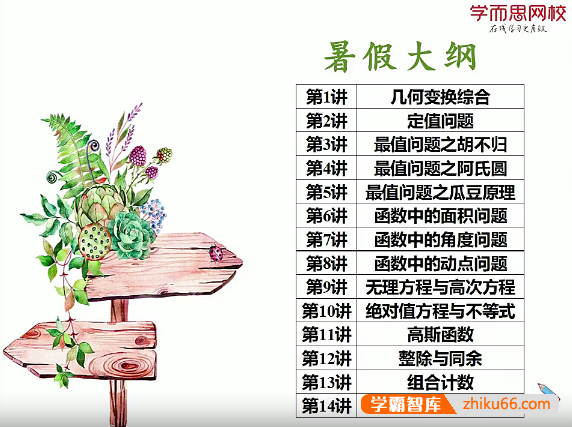 【朱韬数学】2020年暑假初三数学目标班（全国版）