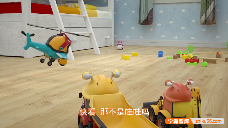 幼儿英语启蒙益智动画《呼噜和轱辘 Dumper and Skoop》第一季英文版全26集-英文动画-第4张