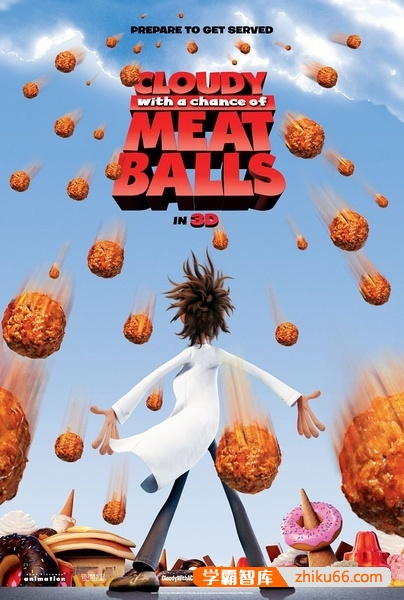 儿童英语启蒙动画片《天降美食CLOUDY WITH A CHANCE OF MEATBALLS》英文版全52集