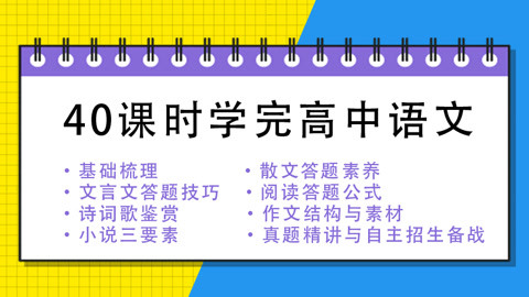 40课时学完高中语文(高中语文预习、高考语文复习）