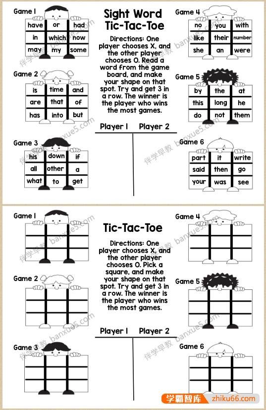 高频英语单词游戏互动素材《sight word game》共12册PDF绘本-绘本-第2张