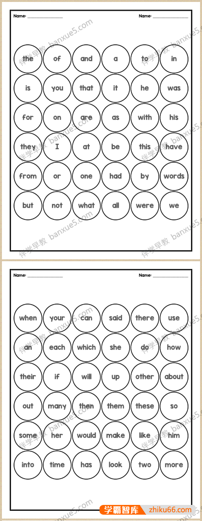 高频英语单词游戏互动素材《sight word game》共12册PDF绘本-绘本-第3张