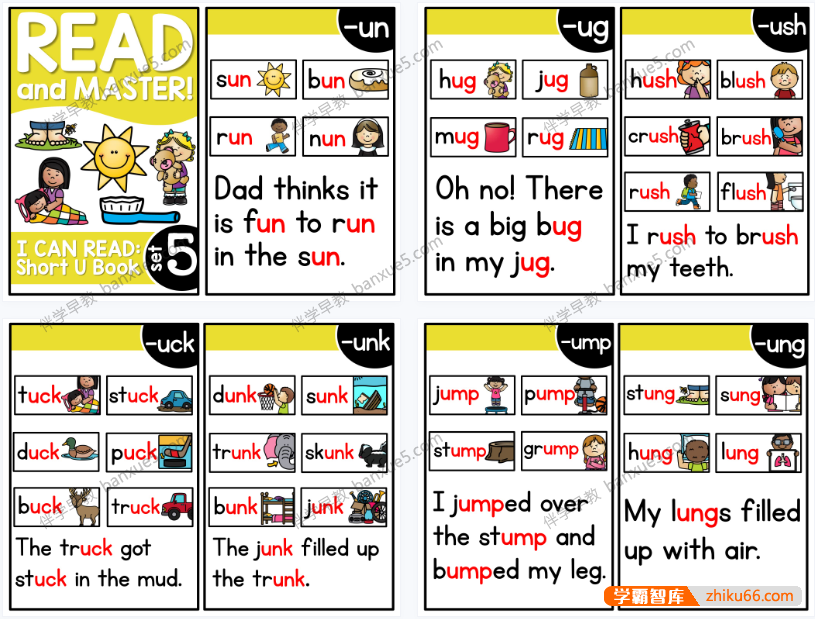 幼儿自然拼读卡片《Read and Master》共15册PDF-英语启蒙-第3张