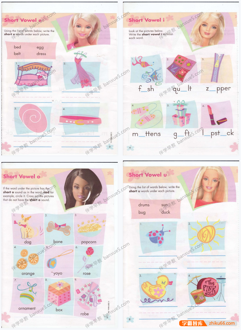 儿童英语自然拼读《Barbie Phonics》芭比自然拼读绘本PDF-绘本-第2张