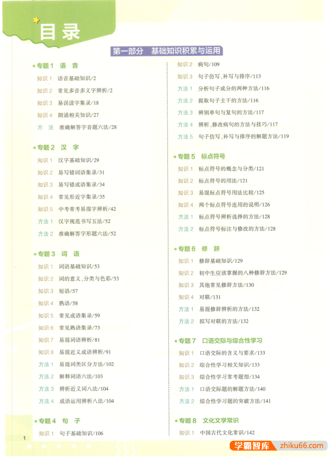 2023版53初中语文知识清单PDF电子文档-初中语文-第2张