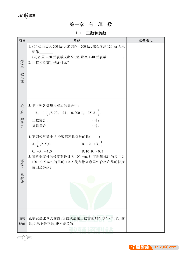 初中7-9年级上下全册语文数学英语《七彩课堂预习卡》PDF文档,全国各版本齐全-初中综合-第2张