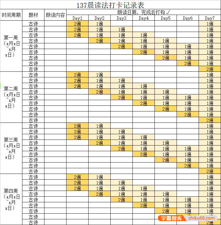 小学生337晨读法晨读资料+小学生激励大礼包-小学语文-第2张