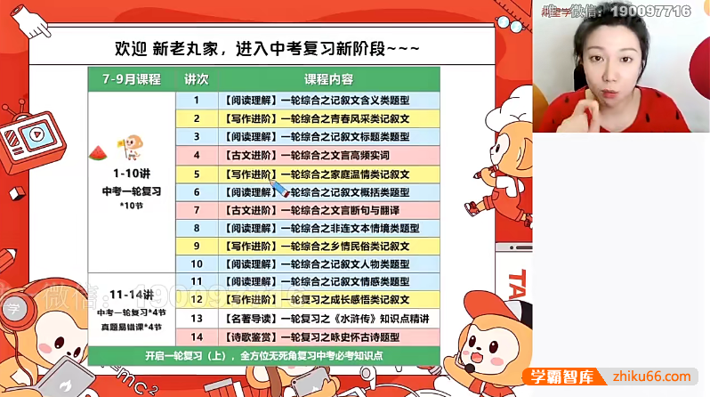 【霍婉语文】2024届霍婉初三中考语文一轮复习A+班(全国版)-2023暑假-初中语文-第1张
