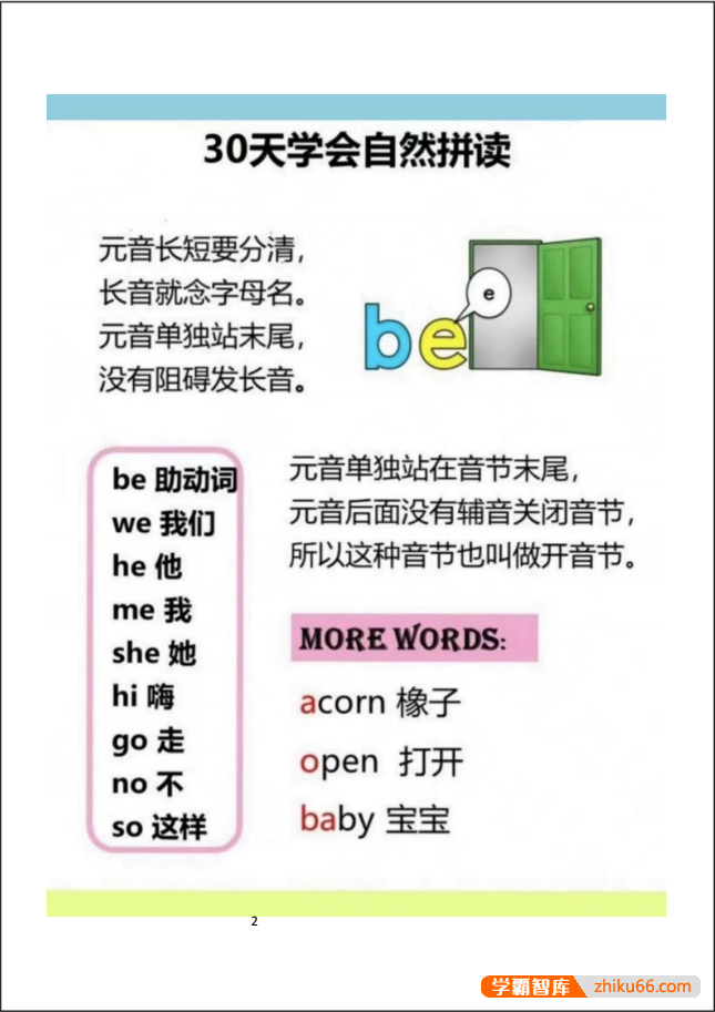 《30天学会自然拼读》超好用的自然拼读规则+口诀宝藏+视频-英语启蒙-第2张