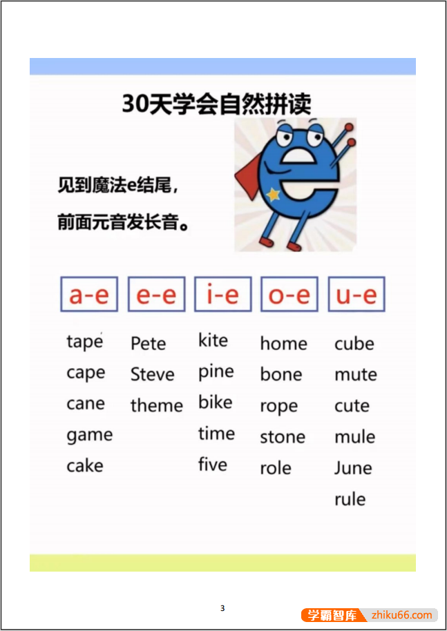《30天学会自然拼读》超好用的自然拼读规则+口诀宝藏+视频-英语启蒙-第3张
