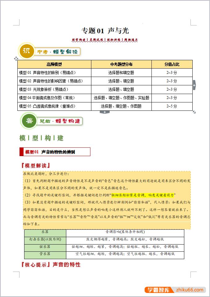 2024年中考物理答题技巧与模板构建-初中物理-第1张